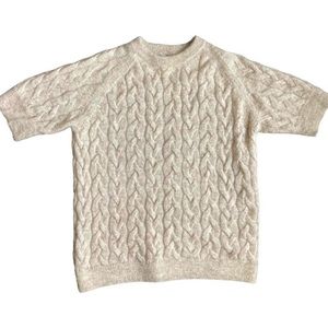 COS Wool Mohair Neutral Beige Academia Style Knit Sweater
